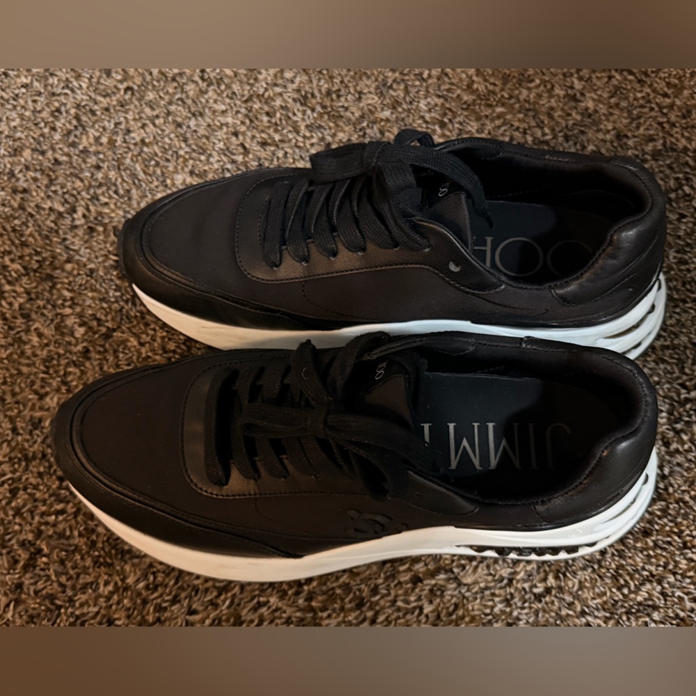 Jimmy Choo beautiful diamond Black and White Women's Sneakers